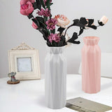 NNEDSZ 2-pack Plastic Round Vases - Simple Anti-fall Home Decor Ornaments - Pink