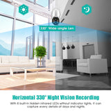 NNEDSZ 360 Degree Rotating Wifi Camera With Full Colour Two-Way Voice Motion Detection And 64Gb Tf Card