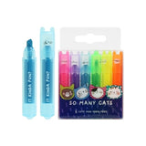 NNEDSZ 36pcs So Many Cats Cute Scented Mini Highlighter Pens