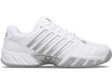 NNEDSZ K-Swiss Womens Bigshot 4 AC Tennis Shoes - White/Silver - US 8.5