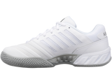 NNEDSZ K-Swiss Womens Bigshot 4 AC Tennis Shoes - White/Silver - US 8.5