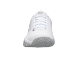 NNEDSZ K-Swiss Womens Bigshot 4 AC Tennis Shoes - White/Silver - US 9