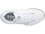 NNEDSZ K-Swiss Womens Bigshot 4 AC Tennis Shoes - White/Silver - US 9