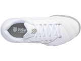 NNEDSZ K-Swiss Womens Bigshot 4 AC Tennis Shoes - White/Silver - US 9