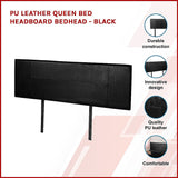NNEDSZ PU Leather Queen Bed Headboard Bedhead - Black