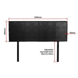 NNEDSZ PU Leather Queen Bed Headboard Bedhead - Black