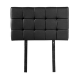 NNEDSZ PU Leather Single Bed Deluxe Headboard Bedhead - Black