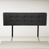 NNEDSZ PU Leather Queen Bed Deluxe Headboard Bedhead - Black