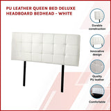 NNEDSZ PU Leather Queen Bed Deluxe Headboard Bedhead - White