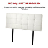 NNEDSZ PU Leather Queen Bed Deluxe Headboard Bedhead - White