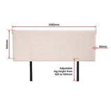 NNEDSZ Linen Fabric Queen Bed Headboard Bedhead - Beige