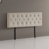 NNEDSZ Linen Fabric Queen Bed Deluxe Headboard Bedhead - Beige