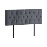 NNEDSZ Linen Fabric Queen Bed Deluxe Headboard Bedhead - Grey