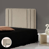 NNEDSZ Linen Fabric Single Bed Deluxe Headboard Bedhead - Beige