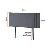 NNEDSZ Linen Fabric Double Bed Deluxe Headboard Bedhead - Grey