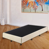 NNEDSZ Palermo Queen Ensemble Bed Base Platinum Natural Sand Linen Fabric