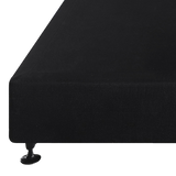 NNEDSZ Palermo King Single Ensemble Bed Base Midnight Black Linen Fabric