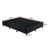 NNEDSZ Palermo King Single Ensemble Bed Base Midnight Black Linen Fabric