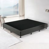 NNEDSZ Palermo King Ensemble Bed Base Platinum Graphite Linen Fabric