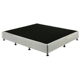 NNEDSZ Palermo King Ensemble Bed Base Platinum Light Grey Linen Fabric