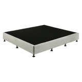 NNEDSZ Palermo King Ensemble Bed Base Platinum Light Grey Linen Fabric