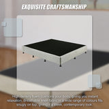 NNEDSZ Palermo King Ensemble Bed Base Platinum Light Grey Linen Fabric