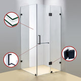 NNEDSZ 1100 x 1000mm Frameless 10mm Glass Shower Screen By Della Francesca