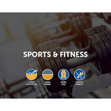 NNEDSZ 20kg Adjustable Rubber Dumbbell Set Barbell Home GYM Exercise Weights