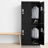 NNEDSZ Four-Door Office Gym Shed Storage Locker