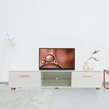 NNEDSZ TV Cabinet Entertainment Unit Stand High Gloss Storage Shelf 140cm White