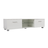 NNEDSZ TV Cabinet Entertainment Unit Stand High Gloss Storage Shelf 140cm White
