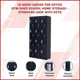 NNEDSZ 12-Door Locker for Office Gym Shed School Home Storage - Standard Lock with Keys