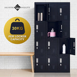 NNEDSZ 12-Door Locker for Office Gym Shed School Home Storage - Padlock-operated