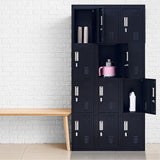 NNEDSZ 12-Door Locker for Office Gym Shed School Home Storage - Padlock-operated