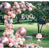 NNEDSZ 3M Gold Wedding Hoop Round Circle Arch Backdrop Flower Display Stand Frame Background