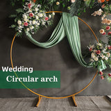 NNEDSZ 3M Gold Wedding Hoop Round Circle Arch Backdrop Flower Display Stand Frame Background