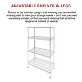 NNEDSZ Modular Wire Storage Shelf 900 x 350 x 1800mm Steel Shelving