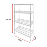 NNEDSZ Modular Wire Storage Shelf 900 x 350 x 1800mm Steel Shelving