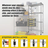 NNEDSZ Modular Wire Storage Shelf 900 x 350 x 1800mm Steel Shelving