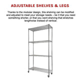 NNEDSZ Modular Wire Storage Shelf 900 x 350 x 1800mm Steel Shelving