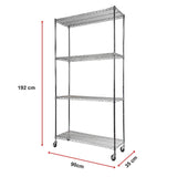 NNEDSZ Modular Wire Storage Shelf 900 x 350 x 1800mm Steel Shelving