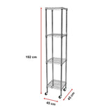 NNEDSZ Modular Wire Storage Shelf 450 x 450 x 1800mm Steel Shelving
