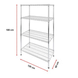 NNEDSZ Modular Wire Storage Shelf 1200 x 600 x 1800mm Steel Shelving