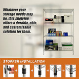 NNEDSZ Modular Wire Storage Shelf 1200 x 600 x 1800mm Steel Shelving