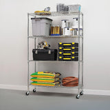 NNEDSZ Modular Wire Storage Shelf 1200 x 600 x 1800mm Steel Shelving