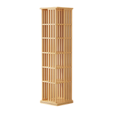 NNEDSZ 360 Rotating Bookshelf Bamboo Storage Display Rack Shelving in Wood