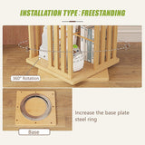 NNEDSZ 360 Rotating Bookshelf Bamboo Storage Display Rack Shelving in Wood