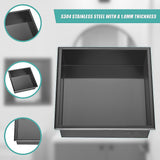 NNEDSZ 336 x 336 x 101mm Shower Niche Single Shelf Organizer No Tile Needed in Black