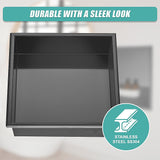NNEDSZ 336 x 336 x 101mm Shower Niche Single Shelf Organizer No Tile Needed in Black