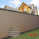 NNEDSZ 20m x 2m Fence Windscreen Privacy Screen Shade Cover Coffee Fabric Mesh Garden